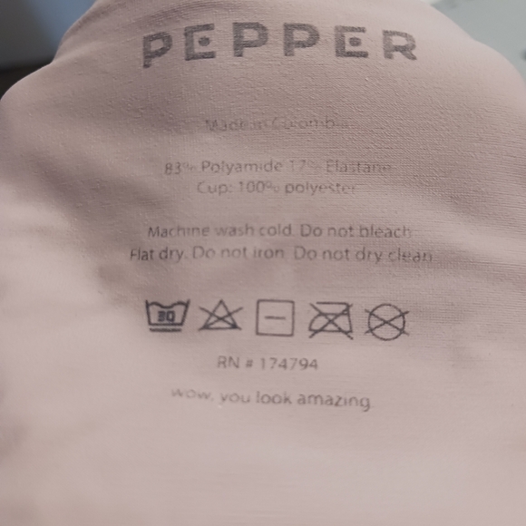 PEPPER Seamless Nude Pink Bra Large Longline removable Cups - Picture 6 of 6